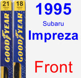 Front Wiper Blade Pack for 1995 Subaru Impreza - Premium