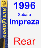 Rear Wiper Blade for 1996 Subaru Impreza - Premium