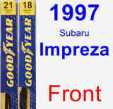 Front Wiper Blade Pack for 1997 Subaru Impreza - Premium