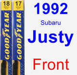 Front Wiper Blade Pack for 1992 Subaru Justy - Premium