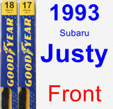 Front Wiper Blade Pack for 1993 Subaru Justy - Premium