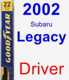 Driver Wiper Blade for 2002 Subaru Legacy - Premium