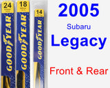 Front & Rear Wiper Blade Pack for 2005 Subaru Legacy - Premium