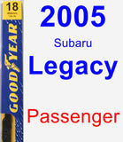 Passenger Wiper Blade for 2005 Subaru Legacy - Premium