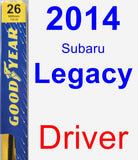 Driver Wiper Blade for 2014 Subaru Legacy - Premium