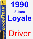 Driver Wiper Blade for 1990 Subaru Loyale - Premium