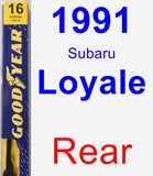 Rear Wiper Blade for 1991 Subaru Loyale - Premium