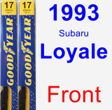 Front Wiper Blade Pack for 1993 Subaru Loyale - Premium