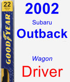 Driver Wiper Blade for 2002 Subaru Outback - Premium