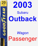 Passenger Wiper Blade for 2003 Subaru Outback - Premium