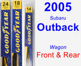 Front & Rear Wiper Blade Pack for 2005 Subaru Outback - Premium