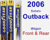 Front & Rear Wiper Blade Pack for 2006 Subaru Outback - Premium