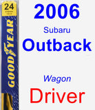 Driver Wiper Blade for 2006 Subaru Outback - Premium