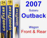 Front & Rear Wiper Blade Pack for 2007 Subaru Outback - Premium
