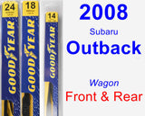Front & Rear Wiper Blade Pack for 2008 Subaru Outback - Premium