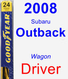 Driver Wiper Blade for 2008 Subaru Outback - Premium