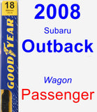 Passenger Wiper Blade for 2008 Subaru Outback - Premium