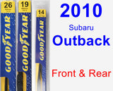 Front & Rear Wiper Blade Pack for 2010 Subaru Outback - Premium