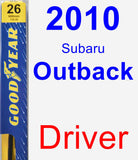 Driver Wiper Blade for 2010 Subaru Outback - Premium