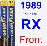 Front Wiper Blade Pack for 1989 Subaru RX - Premium