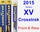 Front & Rear Wiper Blade Pack for 2015 Subaru XV Crosstrek - Premium