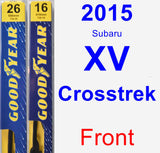 Front Wiper Blade Pack for 2015 Subaru XV Crosstrek - Premium