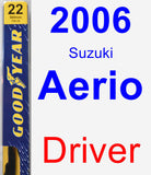 Driver Wiper Blade for 2006 Suzuki Aerio - Premium