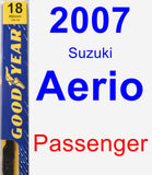 Passenger Wiper Blade for 2007 Suzuki Aerio - Premium