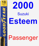 Passenger Wiper Blade for 2000 Suzuki Esteem - Premium