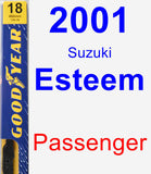 Passenger Wiper Blade for 2001 Suzuki Esteem - Premium