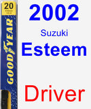 Driver Wiper Blade for 2002 Suzuki Esteem - Premium