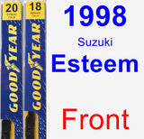 Front Wiper Blade Pack for 1998 Suzuki Esteem - Premium