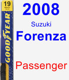 Passenger Wiper Blade for 2008 Suzuki Forenza - Premium