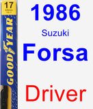 Driver Wiper Blade for 1986 Suzuki Forsa - Premium