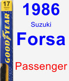 Passenger Wiper Blade for 1986 Suzuki Forsa - Premium