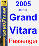 Passenger Wiper Blade for 2005 Suzuki Grand Vitara - Premium