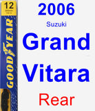 Rear Wiper Blade for 2006 Suzuki Grand Vitara - Premium