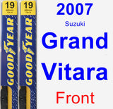 Front Wiper Blade Pack for 2007 Suzuki Grand Vitara - Premium