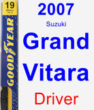 Driver Wiper Blade for 2007 Suzuki Grand Vitara - Premium