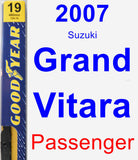 Passenger Wiper Blade for 2007 Suzuki Grand Vitara - Premium