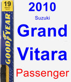 Passenger Wiper Blade for 2010 Suzuki Grand Vitara - Premium