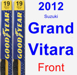 Front Wiper Blade Pack for 2012 Suzuki Grand Vitara - Premium