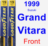 Front Wiper Blade Pack for 1999 Suzuki Grand Vitara - Premium