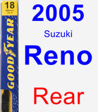 Rear Wiper Blade for 2005 Suzuki Reno - Premium