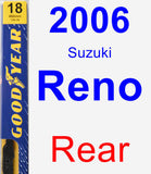 Rear Wiper Blade for 2006 Suzuki Reno - Premium