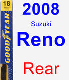 Rear Wiper Blade for 2008 Suzuki Reno - Premium