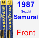 Front Wiper Blade Pack for 1987 Suzuki Samurai - Premium