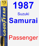 Passenger Wiper Blade for 1987 Suzuki Samurai - Premium