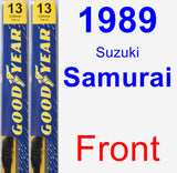 Front Wiper Blade Pack for 1989 Suzuki Samurai - Premium