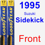 Front Wiper Blade Pack for 1995 Suzuki Sidekick - Premium